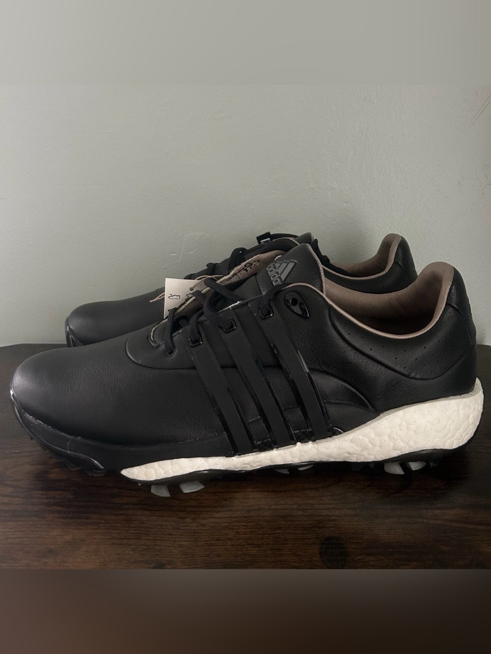Adidas Tour360 22 Men’s Leather Golf Shoes Black Size 11.5 GZ3158 - Picture 3 of 10